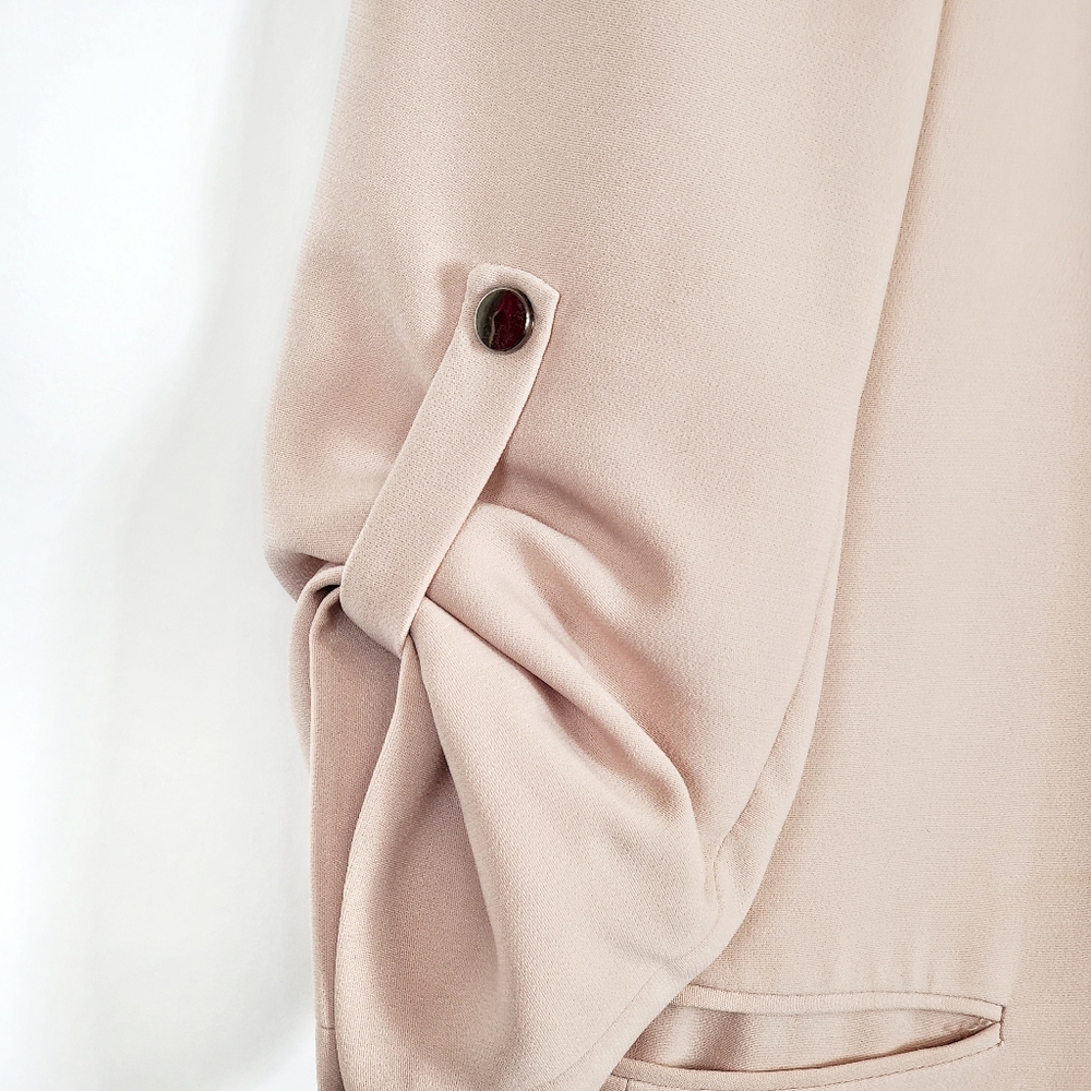 ZARA Gorgeous Blush Nude Pink Oversized Blazer S - Picture 4 of 8